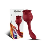liyafei Rose Toy Vibrator for Women, Clitoral sucking Toy Mini Small Vibrators with 9 vibration mode +10 sucking mode, Adult Sex Toys for Couples-Tall(Rose Red)